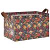 ALAZA Berry Fruit Leaf Blossom Rectangular Closet Storage Box Storage Bin Basket Storage Cube with Leather Handles Nursery Storage Laundry Hamper 2 Piece view 1
