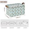 ALAZA Bee Polka Dot Blue Rectangular Closet Storage Box Storage Bin Basket Storage Cube with Leather Handles Nursery Storage Laundry Hamper 2 Piece view 3