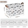 ALAZA Cartoon Animals Sheep Leaf Rectangular Closet Storage Box Storage Bin Basket Storage Cube with Leather Handles Nursery Storage Laundry Hamper 2 Piece view 3
