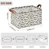 ALAZA Dolphin Fish Retro Rectangular Closet Storage Box Storage Bin Basket Storage Cube with Leather Handles Nursery Storage Laundry Hamper 2 Piece view 3