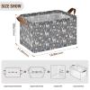 ALAZA Deer Blossom Flowers Rectangular Closet Storage Box Storage Bin Basket Storage Cube with Leather Handles Nursery Storage Laundry Hamper 2 Piece view 3