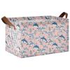 ALAZA Dolphin Leaf Fish Rectangular Closet Storage Box Storage Bin Basket Storage Cube with Leather Handles Nursery Storage Laundry Hamper 2 Piece view 1