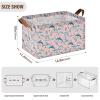ALAZA Dolphin Leaf Fish Rectangular Closet Storage Box Storage Bin Basket Storage Cube with Leather Handles Nursery Storage Laundry Hamper 2 Piece view 3