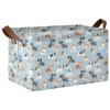 ALAZA Cute Dog Puppy Animal Rectangular Closet Storage Box Storage Bin Basket Storage Cube with Leather Handles Nursery Storage Laundry Hamper 2 Piece view 1
