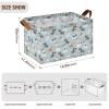 ALAZA Cute Dog Puppy Animal Rectangular Closet Storage Box Storage Bin Basket Storage Cube with Leather Handles Nursery Storage Laundry Hamper 2 Piece view 3