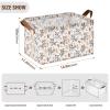 ALAZA Cute Racoon Leaf Seamless Rectangular Closet Storage Box Storage Bin Basket Storage Cube with Leather Handles Nursery Storage Laundry Hamper 2 Piece view 3