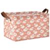 ALAZA Sheep Blossom Flower Rectangular Closet Storage Box Storage Bin Basket Storage Cube with Leather Handles Nursery Storage Laundry Hamper 2 Piece view 1