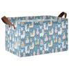 ALAZA Fashion Lama Animal Rectangular Closet Storage Box Storage Bin Basket Storage Cube with Leather Handles Nursery Storage Laundry Hamper 2 Piece view 1