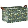 ALAZA Crocodile Surfer Cartoon Rectangular Closet Storage Box Storage Bin Basket Storage Cube with Leather Handles Nursery Storage Laundry Hamper 2 Piece view 1