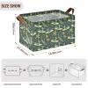 ALAZA Crocodile Surfer Cartoon Rectangular Closet Storage Box Storage Bin Basket Storage Cube with Leather Handles Nursery Storage Laundry Hamper 2 Piece view 3