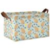 ALAZA Cute Capybara Lemon Fruit Rectangular Closet Storage Box Storage Bin Basket Storage Cube with Leather Handles Nursery Storage Laundry Hamper 2 Piece view 1