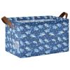 ALAZA Cartoon Print Animals Dolphin Rectangular Closet Storage Box Storage Bin Basket Storage Cube with Leather Handles Nursery Storage Laundry Hamper 2 Piece view 1