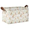 ALAZA Giraffis Leaf Blossom Rectangular Closet Storage Box Storage Bin Basket Storage Cube with Leather Handles Nursery Storage Laundry Hamper 2 Piece view 1