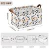 ALAZA Cat Animal White Rectangular Closet Storage Box Storage Bin Basket Storage Cube with Leather Handles Nursery Storage Laundry Hamper 2 Piece view 3
