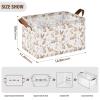 ALAZA Deer Butterfly Leaf Blossom Rectangular Closet Storage Box Storage Bin Basket Storage Cube with Leather Handles Nursery Storage Laundry Hamper 2 Piece view 3