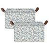 ALAZA Dolphin Coral Reef Fish Rectangular Closet Storage Box Storage Bin Basket Storage Cube with Leather Handles Nursery Storage Laundry Hamper 2 Piece view 2