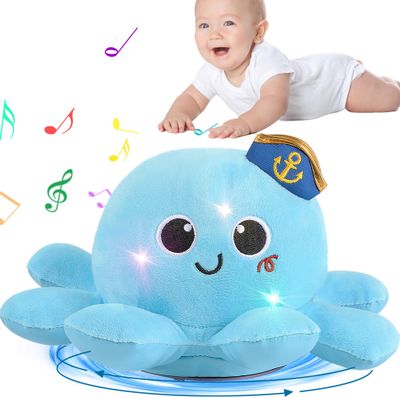 Kindenwinn Baby Octopus Crawling Toy - Octopus Toy with Light, Music, Voice Control, and Clap Hands Awake for 2+ Year Old Boys and Girls