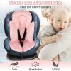 2-in-1 Baby Carseat Head Support, Infant Car Seat Insert for Girls Boys, Soft Babies Neck Support and Body Cushion for Stroller, Baby Swing, Bouncer (Pink) view 4