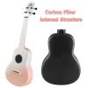 EASTROCK 23 Inch Concert Ukulele Carbon Fiber Ukelele Kit with Gig Bag & Tuner for Adult & Beginner - Complete Set with Strap, Capo, Strings, Shaker, Gradient Apricot Pink view 2