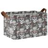 ALAZA Cactus Skull Rectangular Closet Storage Box Storage Bin Basket Storage Cube with Leather Handles Nursery Storage Laundry Hamper 2 Piece view 1
