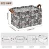 ALAZA Cactus Skull Rectangular Closet Storage Box Storage Bin Basket Storage Cube with Leather Handles Nursery Storage Laundry Hamper 2 Piece view 3