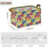 ALAZA Bell Pepper Pattern Rectangular Closet Storage Box Storage Bin Basket Storage Cube with Leather Handles Nursery Storage Laundry Hamper 2 Piece view 3