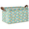 ALAZA Cute Dog Egg Rectangular Closet Storage Box Storage Bin Basket Storage Cube with Leather Handles Nursery Storage Laundry Hamper 2 Piece view 1