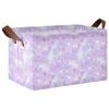 ALAZA Stars and Butterflies Rectangular Closet Storage Box Storage Bin Basket Storage Cube with Leather Handles Nursery Storage Laundry Hamper 2 Piece view 1