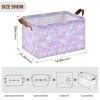 ALAZA Stars and Butterflies Rectangular Closet Storage Box Storage Bin Basket Storage Cube with Leather Handles Nursery Storage Laundry Hamper 2 Piece view 3