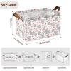 ALAZA Elephant Heart Valentines Rectangular Closet Storage Box Storage Bin Basket Storage Cube with Leather Handles Nursery Storage Laundry Hamper 2 Piece view 3