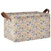 ALAZA Cartoon Skull Blossom Leaf Rectangular Closet Storage Box Storage Bin Basket Storage Cube with Leather Handles Nursery Storage Laundry Hamper 2 Piece view 1