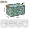 ALAZA Crocodile Surfer Palm Tree Rectangular Closet Storage Box Storage Bin Basket Storage Cube with Leather Handles Nursery Storage Laundry Hamper 2 Piece view 3