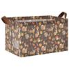 ALAZA Deer Fox Hedgehog Squirrel Mashroom Rectangular Closet Storage Box Storage Bin Basket Storage Cube with Leather Handles Nursery Storage Laundry Hamper 2 Piece view 1