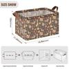 ALAZA Deer Fox Hedgehog Squirrel Mashroom Rectangular Closet Storage Box Storage Bin Basket Storage Cube with Leather Handles Nursery Storage Laundry Hamper 2 Piece view 3
