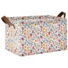 ALAZA Cute Ladybird Flowers Rectangular Closet Storage Box Storage Bin Basket Storage Cube with Leather Handles Nursery Storage Laundry Hamper 2 Piece view 1