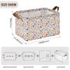 ALAZA Cute Ladybird Flowers Rectangular Closet Storage Box Storage Bin Basket Storage Cube with Leather Handles Nursery Storage Laundry Hamper 2 Piece view 3