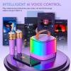 Mini Karaoke Machine for Kids Ages 2-12, Portable Wireless Karaoke Speaker with LED Party Lights & 2 Wireless Microphones, Perfect Birthday & Holiday Toys Gifts for Girls BoysQ21-Purple view 3
