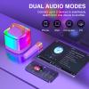 Mini Karaoke Machine for Kids Ages 2-12, Portable Wireless Karaoke Speaker with LED Party Lights & 2 Wireless Microphones, Perfect Birthday & Holiday Toys Gifts for Girls BoysQ21-Purple view 4