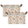 ALAZA Beautiful Dragon Cloud Rectangular Closet Storage Box Storage Bin Basket Storage Cube with Leather Handles Nursery Storage Laundry Hamper 2 Piece view 2