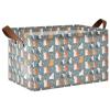 ALAZA Cute Cat Heart Love Rectangular Closet Storage Box Storage Bin Basket Storage Cube with Leather Handles Nursery Storage Laundry Hamper 2 Piece view 1
