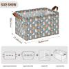 ALAZA Cute Cat Heart Love Rectangular Closet Storage Box Storage Bin Basket Storage Cube with Leather Handles Nursery Storage Laundry Hamper 2 Piece view 3
