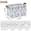 ALAZA Dragon Animal Blossom Rectangular Closet Storage Box Storage Bin Basket Storage Cube with Leather Handles Nursery Storage Laundry Hamper 2 Piece view 3