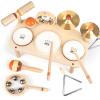 Kids Drum Set - Montessori Toys for 2 Year Old Boy Girl Birthday Gifts, 11 in 1 Wooden Musical Instruments for Toddlers 2-3, Musical Activity Table Preschool Learning Toys for Baby 18+ Months view 1
