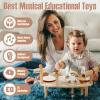 Kids Drum Set - Montessori Toys for 2 Year Old Boy Girl Birthday Gifts, 11 in 1 Wooden Musical Instruments for Toddlers 2-3, Musical Activity Table Preschool Learning Toys for Baby 18+ Months view 3