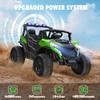 ARBELI 24V 2 Seater Ride on Car Truck 4x200W, EVA Tires, 4WD/2WD, Rainbow Lights, Remote Control, Shock Absorbers, Bluetooth, Ride on Toy for Big Kids Ages 3-8, Green view 3