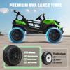 ARBELI 24V 2 Seater Ride on Car Truck 4x200W, EVA Tires, 4WD/2WD, Rainbow Lights, Remote Control, Shock Absorbers, Bluetooth, Ride on Toy for Big Kids Ages 3-8, Green view 4