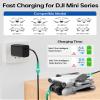 LKTOP 2Pcs 30W USB-C Charger Fast Charger for DJI Neo/Avata/Mini Series Drone, Osmo Pocket 3, Osmo Action 5 Pro/4/3, DJI Mic Mini Charging Case, HOVERAir X1 Drone, Mini 4/3/2/4K Series Charging Hub view 3