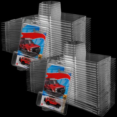 48 Pcs Clear Protector Cases Model Car Clamshell Cases Display Case Clear Protective Packs Car Blister Pack Covers Compatible with Hot-Wheels for Storage, 7.5 x 5 x 2 Inch
