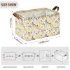 ALAZA Lemons Flower Butterfly Rectangular Closet Storage Box Storage Bin Basket Storage Cube with Leather Handles Nursery Storage Laundry Hamper 2 Piece view 3