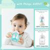 2 Pack Silicone Sleeves with Handles for Philips Avent Glass Natural Bottle and Philips Avent Anti-Colic Bottle 4 oz, Anti Breakage Baby Bottle Holder, Compatible with Avent Glass Baby Bottle view 3